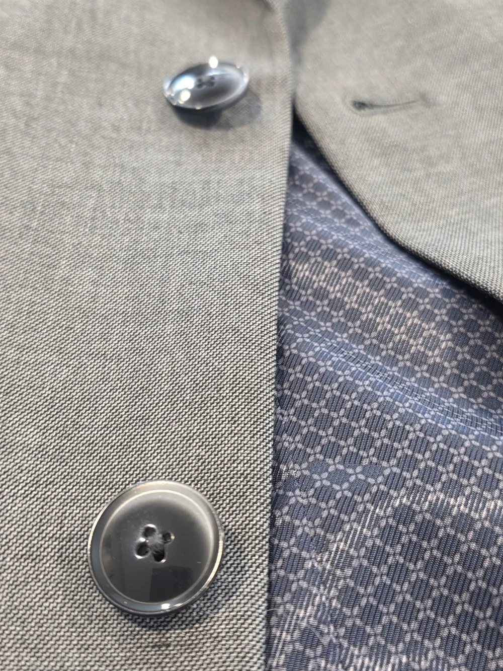 48R Men's Van Heusen Cool Flex Slim Fit Blazer Gray 2 Button Sport Coat